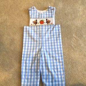 Three Sisters Thanksgiving Smocked  Longall